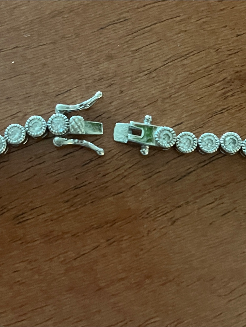 Silver and Cubic Zirconia Tennis Bracelet - Picture 2 of 5